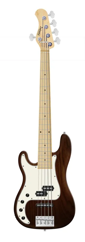 Sadowsky MetroLine 21-Fret Hybrid P/J Bass, Solidbody, Swamp Ash Body, Maple Fingerboard, 5-String, Lefthand - Antique Tobacco Transparent Satin Highlight