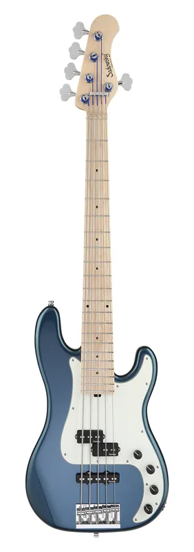 Sadowsky MetroLine 21-Fret Hybrid P/J Bass, Swamp Ash Body, Maple Fingerboard, 5-String - Solid Dark Lake Placid Blue Metallic High Polish Markenprodukt
