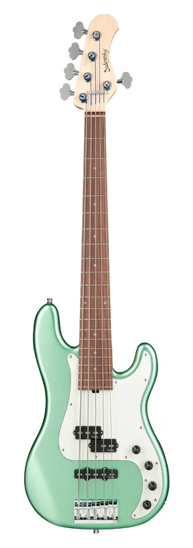 Ausverkauf Sadowsky MetroLine 21-Fret Hybrid P/J Bass, Red Alder Body, Morado Fingerboard, 5-String - Solid Sage Green Metallic Satin