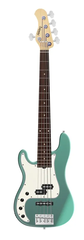 Sadowsky MetroLine 21-Fret Hybrid P/J Bass, Red Alder Body, Morado Fingerboard, 5-String, Lefthand - Solid Sage Green Metallic Satin Gratis Versand
