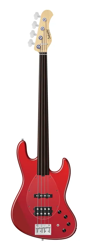 Sadowsky MetroLine 21-Fret Vintage M/J Bass, Swamp Ash Body, Tigerstripe Ebony Fingerboard, 4-String, Fretless - Solid Candy Apple Red Metallic High Polish Kostenfreie Lieferung