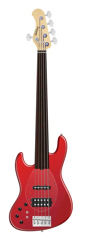 Sadowsky MetroLine 21-Fret Vintage M/J Bass, Red Alder Body, Tigerstripe Ebony Fingerboard, 5-String, Fretless, Lefthand - Solid Candy Apple Red Metallic High Polish Wochenendangebot