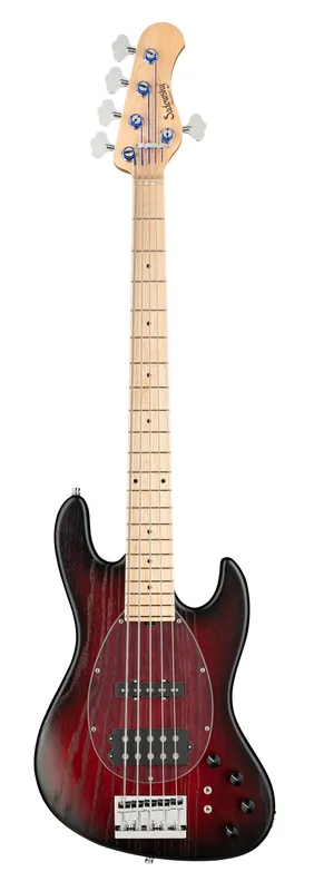 Direktkauf Sadowsky MetroLine 21-Fret Vintage M/J Bass, Swamp Ash Body, Maple Fingerboard, 5-String - Burgundy Blackburst Transparent Satin