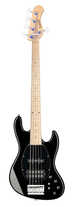 Sadowsky MetroLine 21-Fret Vintage M/J Bass, Swamp Ash Body, Maple Fingerboard, 5-String - Solid Black High Polish Zertifiziert
