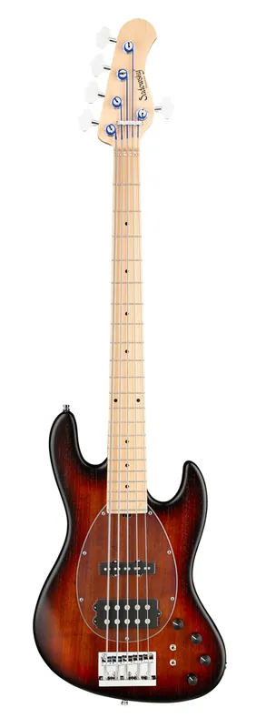 Sadowsky MetroLine 21-Fret Vintage M/J Bass, Swamp Ash Body, Maple Fingerboard, 5-String - Almond Sunburst Transparent Satin Echt