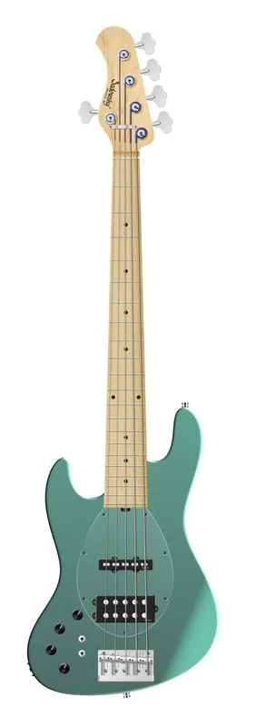 Bestpreis Sadowsky MetroLine 21-Fret Vintage M/J Bass, Swamp Ash Body, Maple Fingerboard, 5-String, Lefthand - Solid Sage Green Metallic Satin