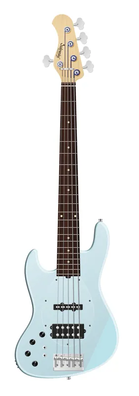 Versand Am Gleichen Tag Sadowsky MetroLine 21-Fret Vintage M/J Bass, Red Alder Body, Morado Fingerboard, 5-String, Lefthand - Solid Ice Blue Metallic Satin