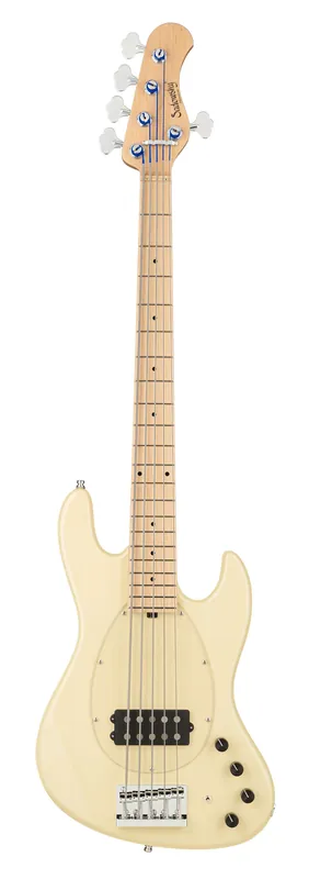 Sadowsky MetroLine 21-Fret Vintage M Bass, Swamp Ash Body, Maple Fingerboard, 5-String - Solid Olympic White High Polish Echt