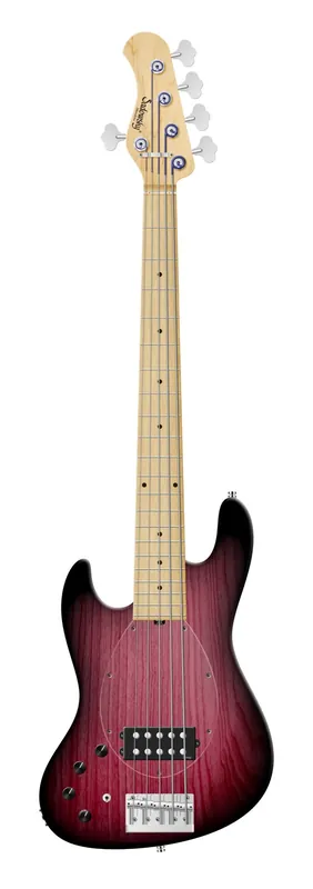 Wochenendangebot Sadowsky MetroLine 21-Fret Vintage M Bass, Swamp Ash Body, Maple Fingerboard, 5-String, Lefthand - Burgundy Blackburst Transparent Satin