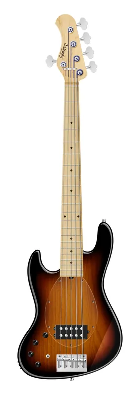 Sadowsky MetroLine 21-Fret Vintage M Bass, Swamp Ash Body, Maple Fingerboard, 5-String, Lefthand - '59 Burst Transparent High Polish Highlight