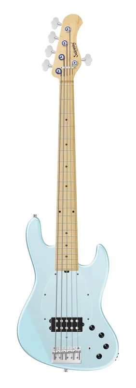 Preisknaller Sadowsky MetroLine 21-Fret Vintage M Bass, Swamp Ash Body, Maple Fingerboard, 5-String - Solid Ice Blue Metallic Satin
