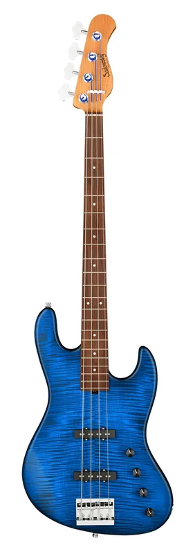 Sadowsky MetroLine Deluxe 21-Fret Standard J/J Bass, Okoume Body, Morado Fingerboard, 4-String - Ocean Blue Transparent Satin Preisreduziert