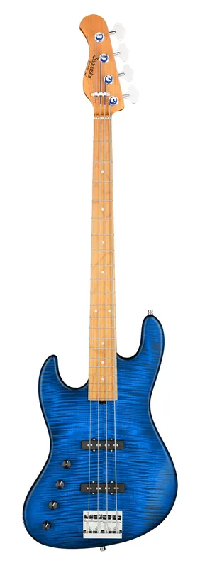 Direktkauf Sadowsky MetroLine Deluxe 21-Fret Standard J/J Bass, Okoume Body, Roasted Maple Fingerboard, 4-String, Lefthand - Ocean Blue Transparent Satin