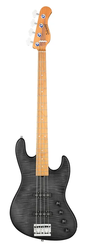 Sofort Bestellen Sadowsky MetroLine Deluxe 21-Fret Standard J/J Bass, Okoume Body, Roasted Maple Fingerboard, 4-String - Nirvana Black Transparent Satin