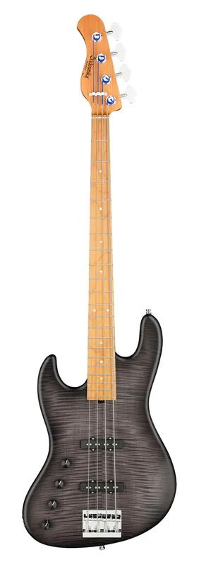 Markenprodukt Sadowsky MetroLine Deluxe 21-Fret Standard J/J Bass, Okoume Body, Roasted Maple Fingerboard, 4-String, Lefthand - Black Burst Transparent Satin