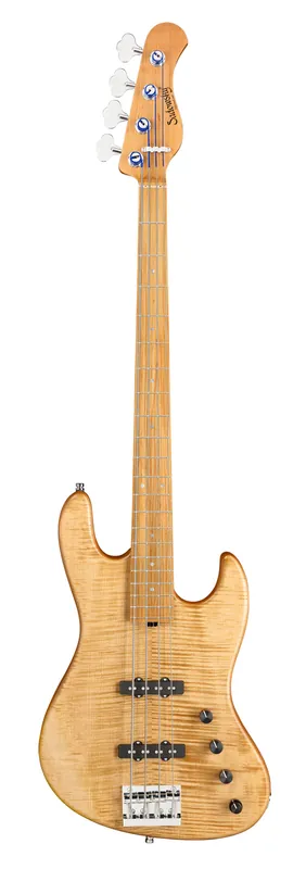 Sadowsky MetroLine Deluxe 21-Fret Standard J/J Bass, Okoume Body, Roasted Maple Fingerboard, 4-String - Vintage Tinted Natural Transparent Satin Highlight