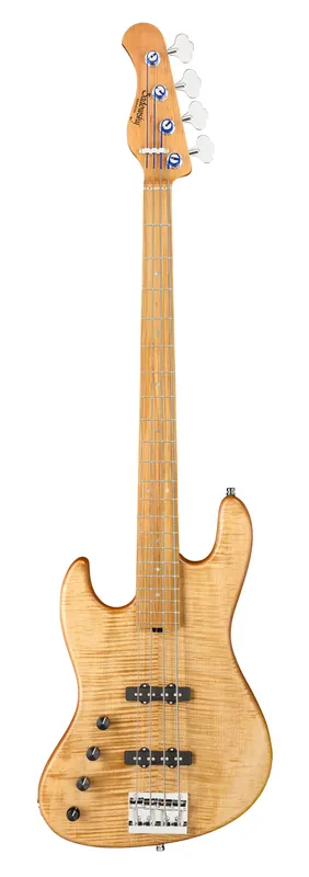 Neu Sadowsky MetroLine Deluxe 21-Fret Standard J/J Bass, Okoume Body, Roasted Maple Fingerboard, 4-String, Lefthand - Vintage Tinted Natural Transparent Satin
