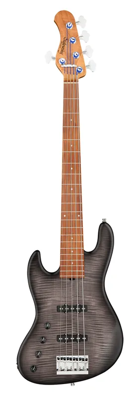 Sichere Zahlung Sadowsky MetroLine Deluxe 21-Fret Standard J/J Bass, Okoume Body, Morado Fingerboard, 5-String, Lefthand - Black Burst Transparent Satin