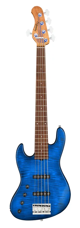 Letzte Chance Sadowsky MetroLine Deluxe 21-Fret Standard J/J Bass, Okoume Body, Morado Fingerboard, 5-String, Lefthand - Ocean Blue Transparent Satin