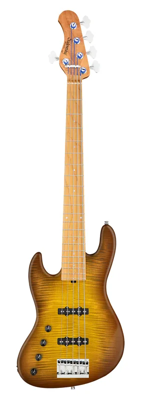 Sadowsky MetroLine Deluxe 21-Fret Standard J/J Bass, Okoume Body, Roasted Maple Fingerboard, 5-String, Lefthand - Caramel Burst Transparent Satin Günstig