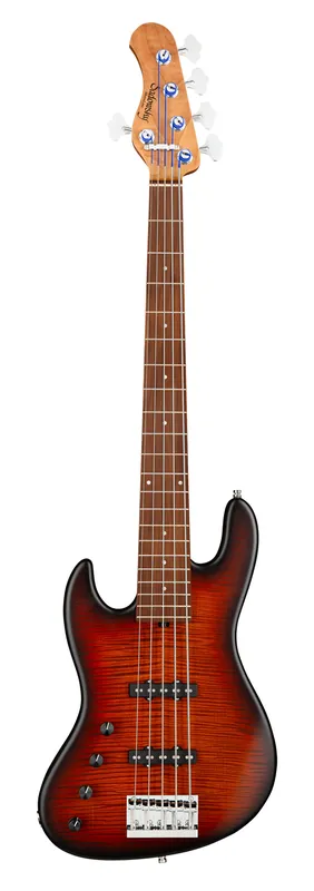 Sadowsky MetroLine Deluxe 21-Fret Standard J/J Bass, Okoume Body, Morado Fingerboard, 5-String, Lefthand - Almond Sunburst Transparent Satin Saisonangebot