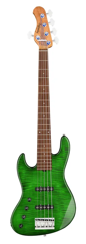 Sadowsky MetroLine Deluxe 21-Fret Standard J/J Bass, Okoume Body, Morado Fingerboard, 5-String, Lefthand - Emeraude Greenburst Transparent High Polish Direkt Vom Hersteller