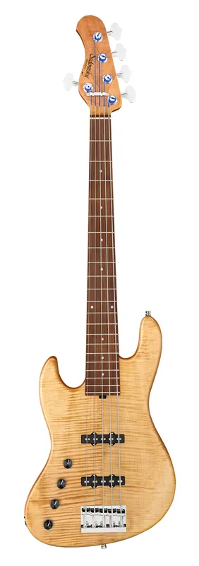 Zertifiziert Sadowsky MetroLine Deluxe 21-Fret Standard J/J Bass, Okoume Body, Morado Fingerboard, 5-String, Lefthand - Vintage Tinted Natural Transparent Satin
