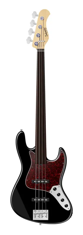 Sadowsky MetroLine 21-Fret Vintage J/J Bass, Red Alder Body, Tigerstripe Ebony Fingerboard, 4-String, Fretless - Solid Black High Polish Nur Für Kurze Zeit