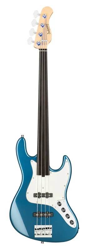 Wochenendangebot Sadowsky MetroLine 21-Fret Vintage J/J Bass, Swamp Ash Body, Tigerstripe Ebony Fingerboard, 4-String, Fretless - Solid Dark Lake Placid Blue Metallic High Polish