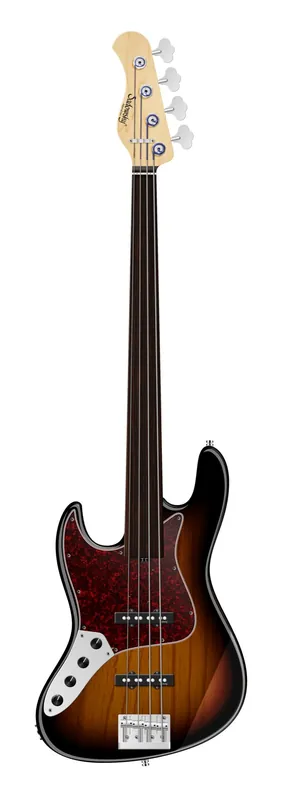Preis Gesenkt Sadowsky MetroLine 21-Fret Vintage J/J Bass, Swamp Ash Body, Tigerstripe Ebony Fingerboard, 4-String, Fretless, Lefthand - '59 Burst Transparent High Polish