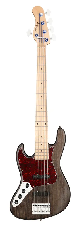 Direkt Vom Hersteller Sadowsky MetroLine 21-Fret Vintage J/J Bass, Swamp Ash Body, Maple Fingerboard, 5-String, Lefthand - Nirvana Black Transparent Satin