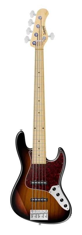 Sadowsky MetroLine 21-Fret Vintage J/J Bass, Solidbody, Swamp Ash Body, Maple Fingerboard, 5-String - '59 Burst Transparent Satin Neuheit