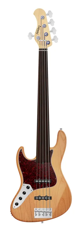 Sadowsky MetroLine 21-Fret Vintage J/J Bass, Red Alder Body, Tigerstripe Ebony Fingerboard, 5-String, Fretless, Lefthand - Natural Transparent Satin Sonderangebot