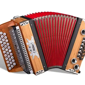 Müller Harmonika - Bambus - Lernmodell G-C-F Markenprodukt