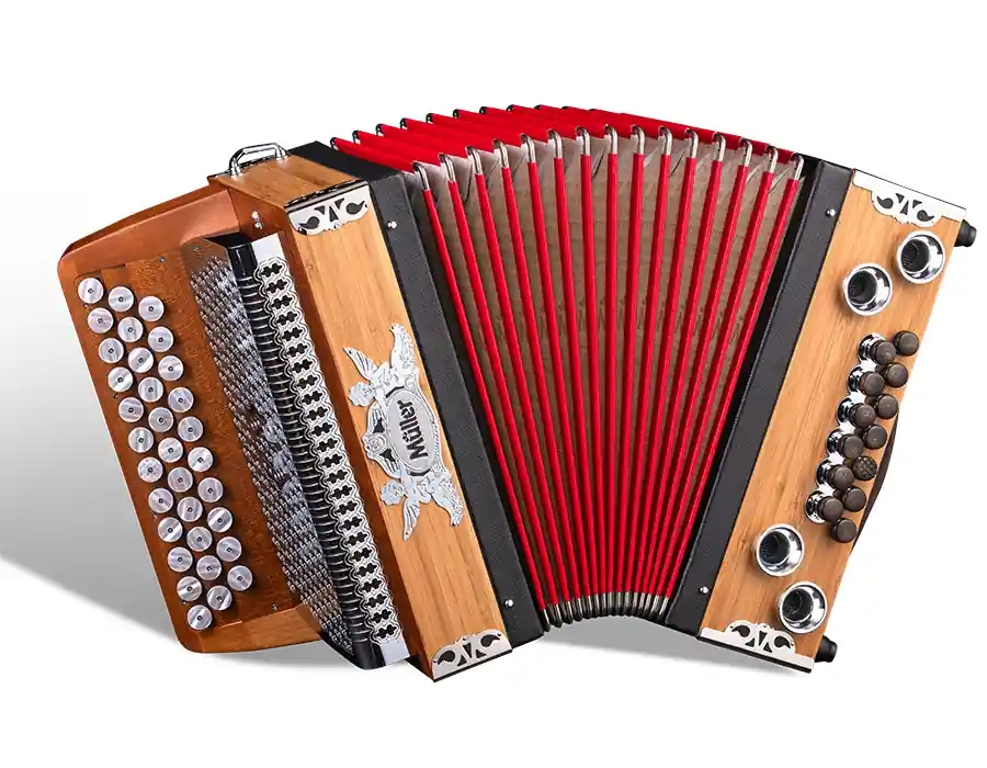 Müller Harmonika - Bambus - Lernmodell G-C-F Markenprodukt