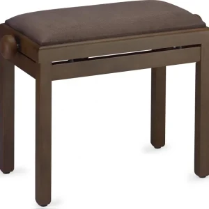Gratis Versand STAGG PB39 WNDM VBR Klavierbank, dunkles Walnuss matt, Sitzfläche Samt braun