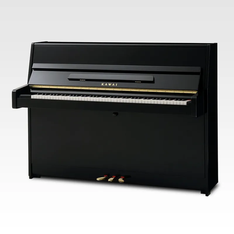 KAWAI K-15 E/P Klavier schwarz poliert Schneller Versand