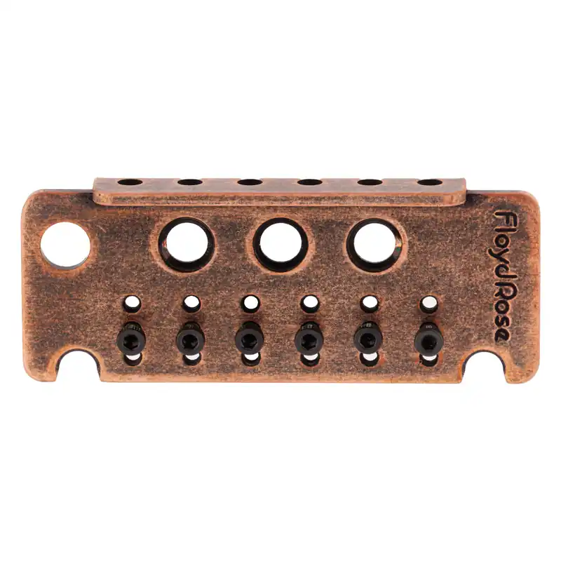Floyd Rose FRNFTBPABP - Non-Fine Tuner Tremolo Bridge Plate - Antique Bronze Markenprodukt