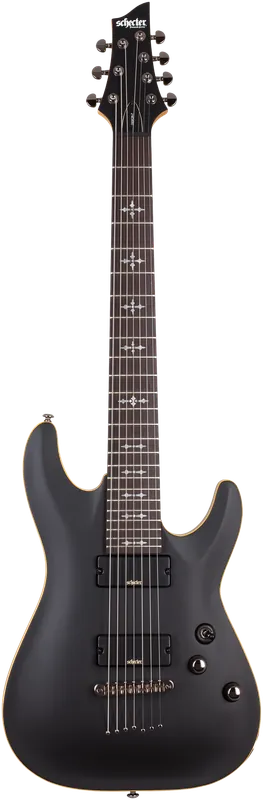 SCHECTER E-Gitarre Demon 7, Aged Black Satin Neuheit