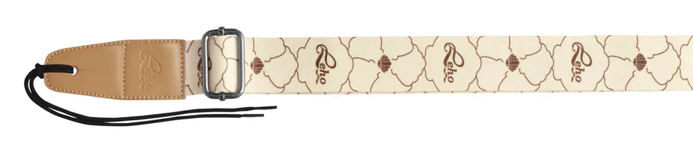Solange Der Vorrat Reicht Leho LH-STR-ABLB Ukulele Gurt - Artists Blossoms Beige