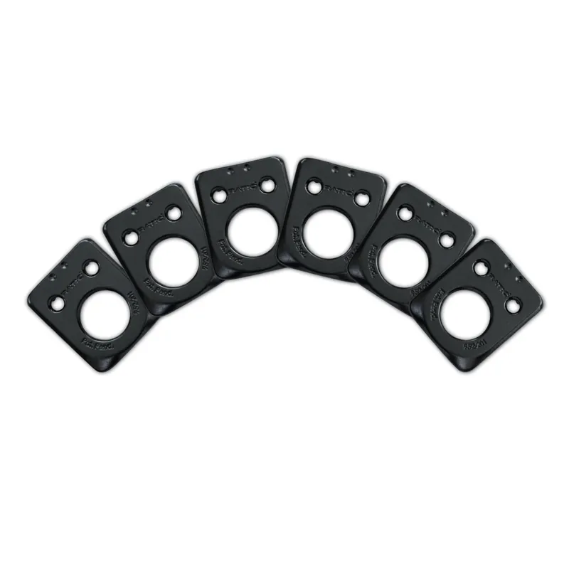 Rabatt Graph Tech PRT-952-222-B0 Ratio InvisoMatch Mounting Plates, Sperzel Style 1-Pin Hole (6 pcs.) - Black