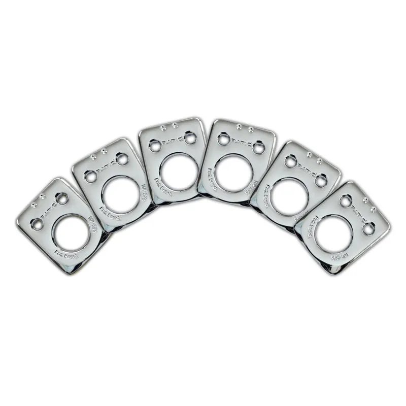 Graph Tech PRT-952-222-C0 Ratio InvisoMatch Mounting Plates, Sperzel Style 1-Pin Hole (6 pcs.) - Chrome Finale Aktion