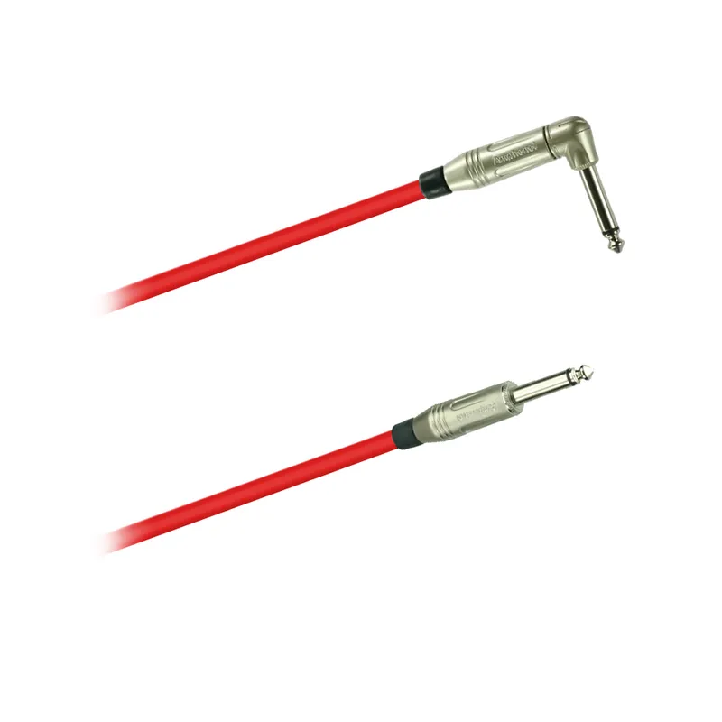 DREITEC 16081 Instrumentenkabel, Amphenol, ACPM-RN - ACPM-GN, Winkel/Klinke, rot Abverkauf