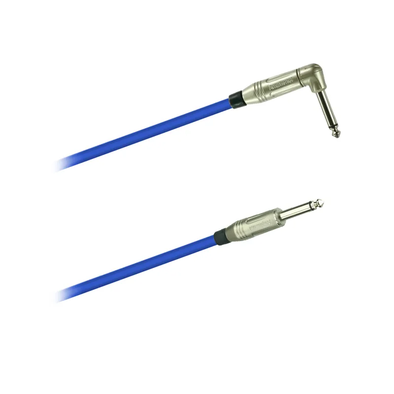 DREITEC 16081 Instrumentenkabel, Amphenol, ACPM-RN - ACPM-GN, Winkel/Klinke, blau Markenware