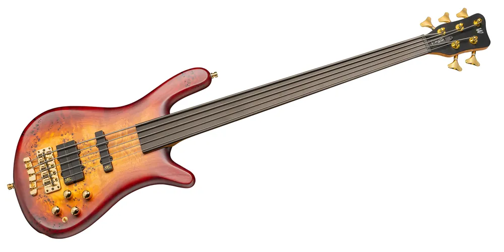 Warwick Teambuilt Streamer LX, Limited Edition 2025, 5-string, Fretless - Honey Sunset Burst Natural in Transparent Satin Finish Schneller Versand
