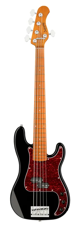 Sadowsky MetroExpress 20-Fret Ultra Vintage P Bass, Roasted Maple Fingerboard, 5-String - Solid Black High Polish Preisreduziert