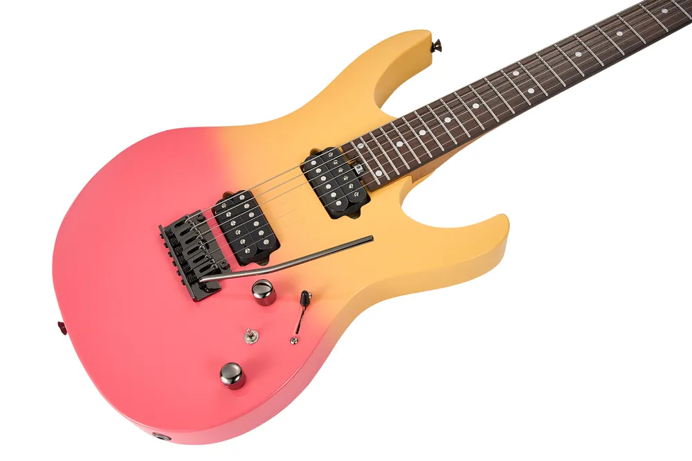 Mooer MMT50 Guitar, Tremolo Bridge - Yellow-Pink Gradient Zertifiziert