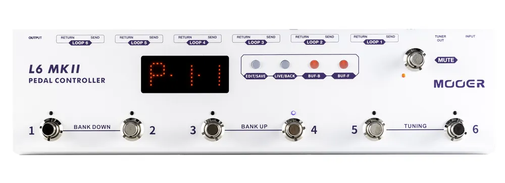 Mooer Pedal Controller L6 MKII - Programmable 6-Channel Loop Switcher Heißes Angebot