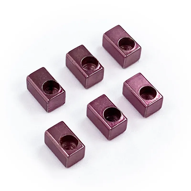 Letzte Chance Floyd Rose FROSLIPKP - String Lock Insert Blocks, Stainless Steel, 6 pcs. - Pink Finish