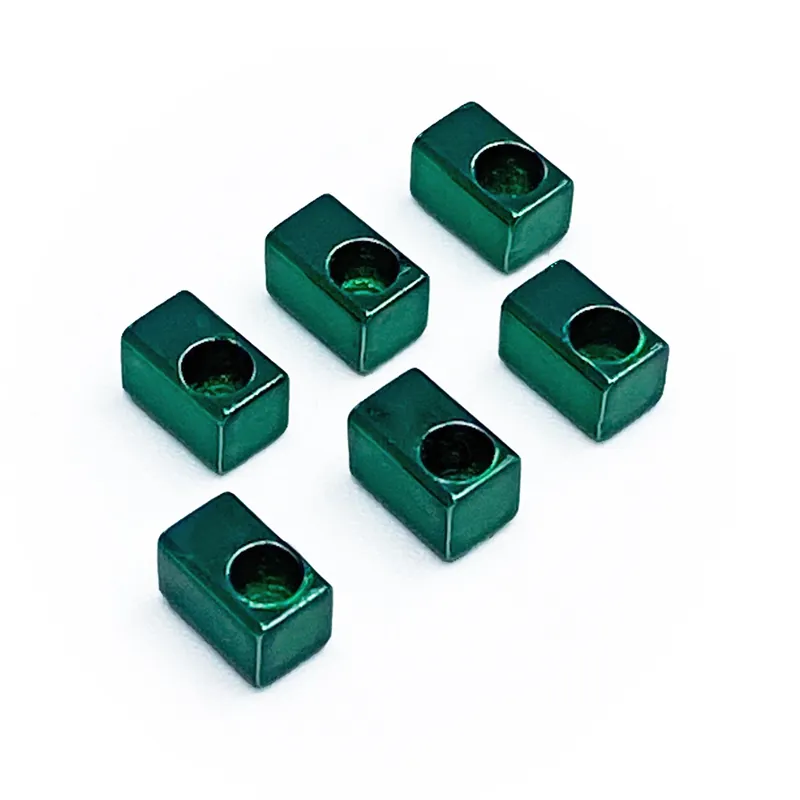 Floyd Rose FROSLIGNP - String Lock Insert Blocks, Stainless Steel, 6 pcs. - Green Finish Online Kaufen